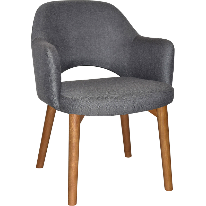 Albury Arm Chair Light Oak Timber Leg - Image 2