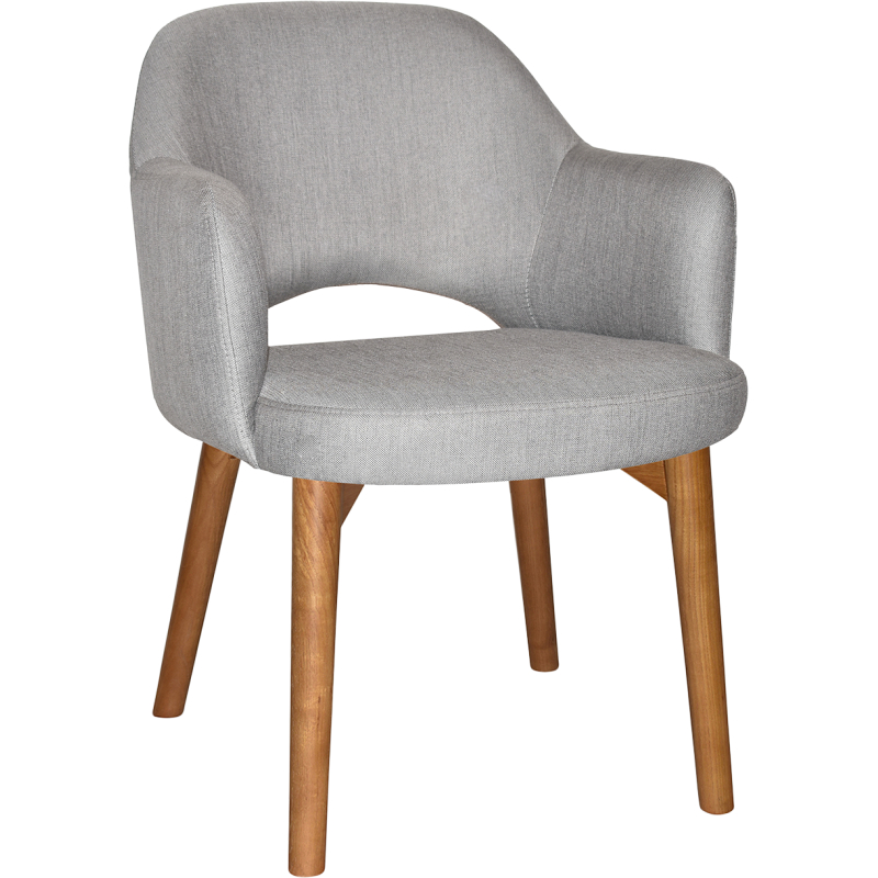 Albury Arm Chair Light Oak Timber Leg - Image 3