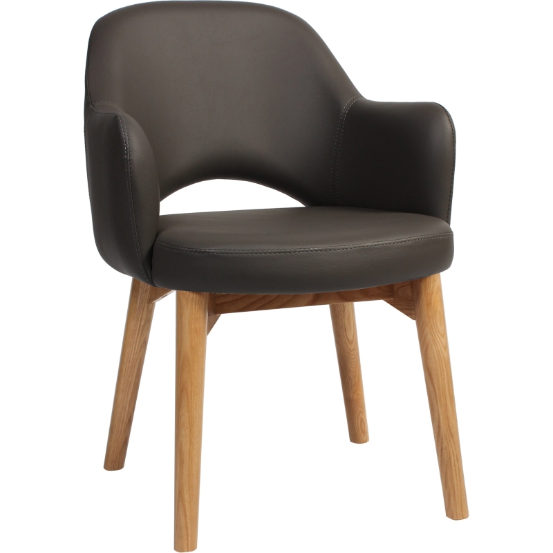 Albury Arm Chair Light Oak Timber Leg - Image 10