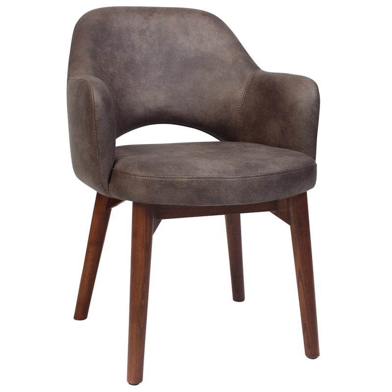 Albury Arm Chair Walnut Timber Leg - Image 6