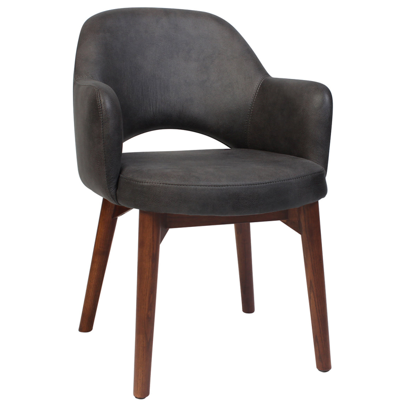 Albury Arm Chair Walnut Timber Leg - Image 5