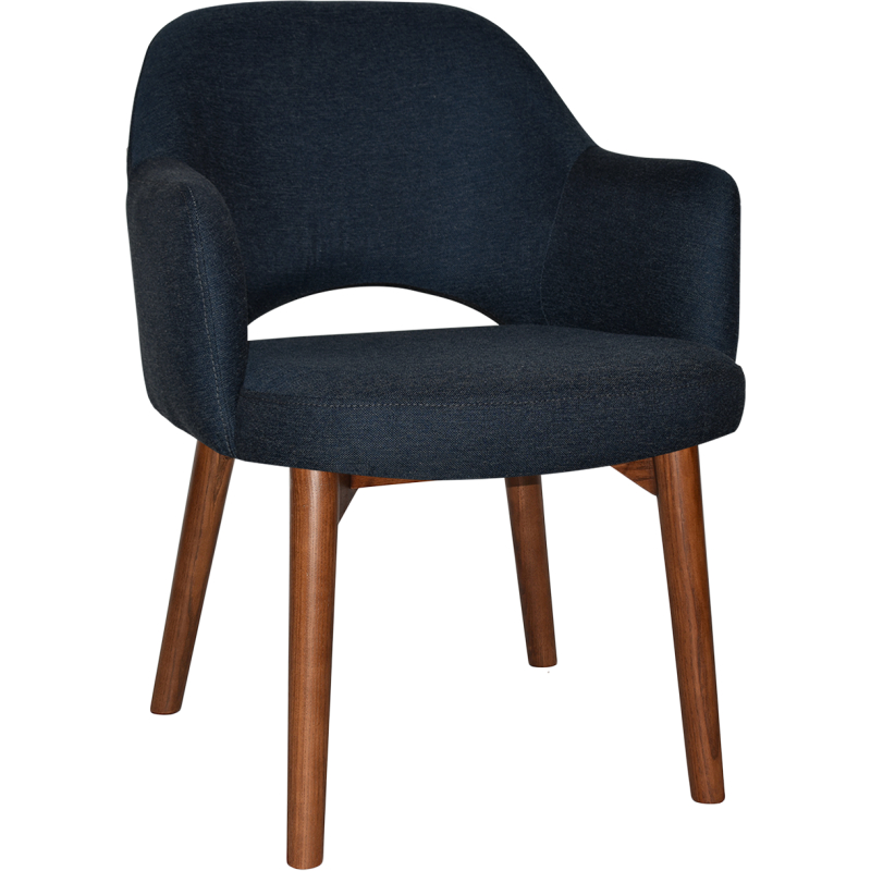 Albury Arm Chair Walnut Timber Leg