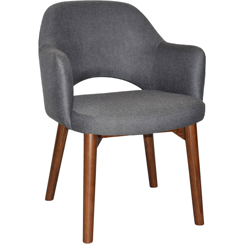 Albury Arm Chair Walnut Timber Leg - Image 2