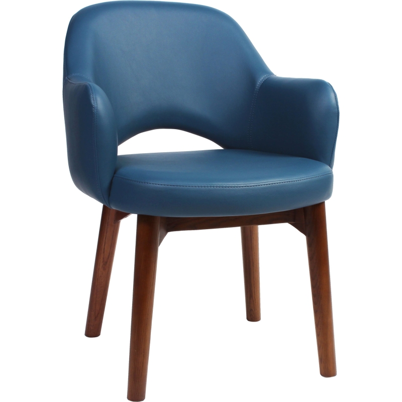 Albury Arm Chair Walnut Timber Leg - Image 3