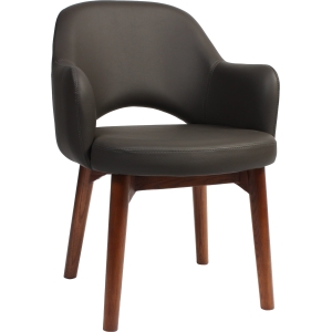 Alternative view of Albury Arm Chair Walnut Timber Leg