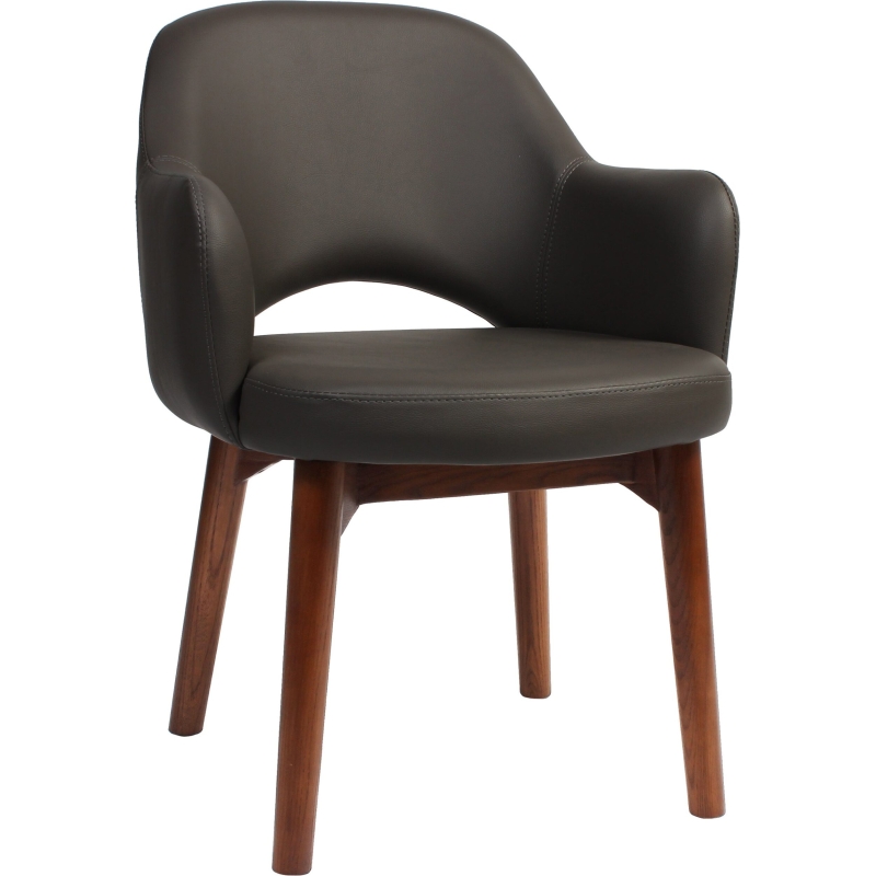 Albury Arm Chair Walnut Timber Leg - Image 2