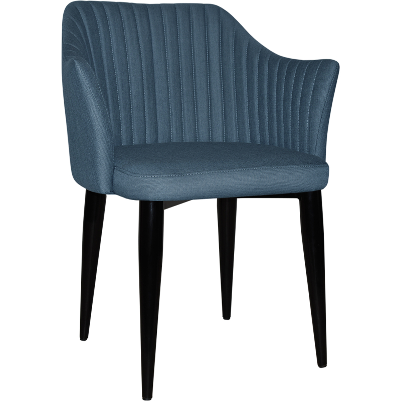 Coogee Arm Chair Black Metal Leg