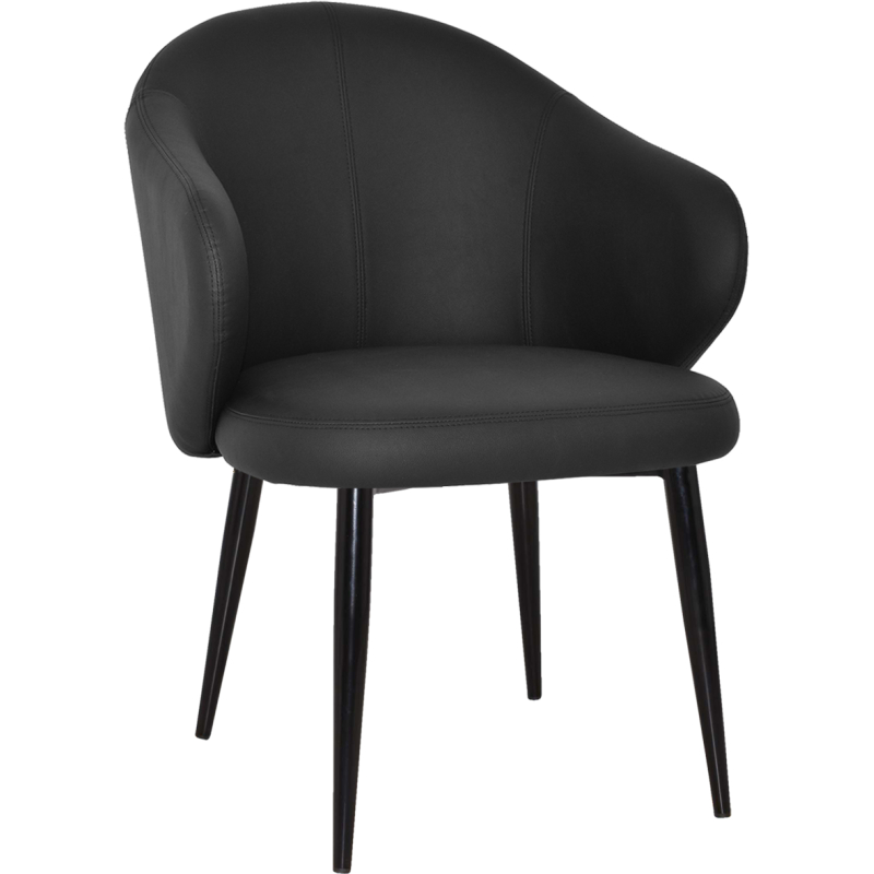 Hugo Arm Chair Black Metal Leg - Image 4