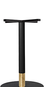Tivoli Table Base Black + Black Brass Collar 540mm Disc