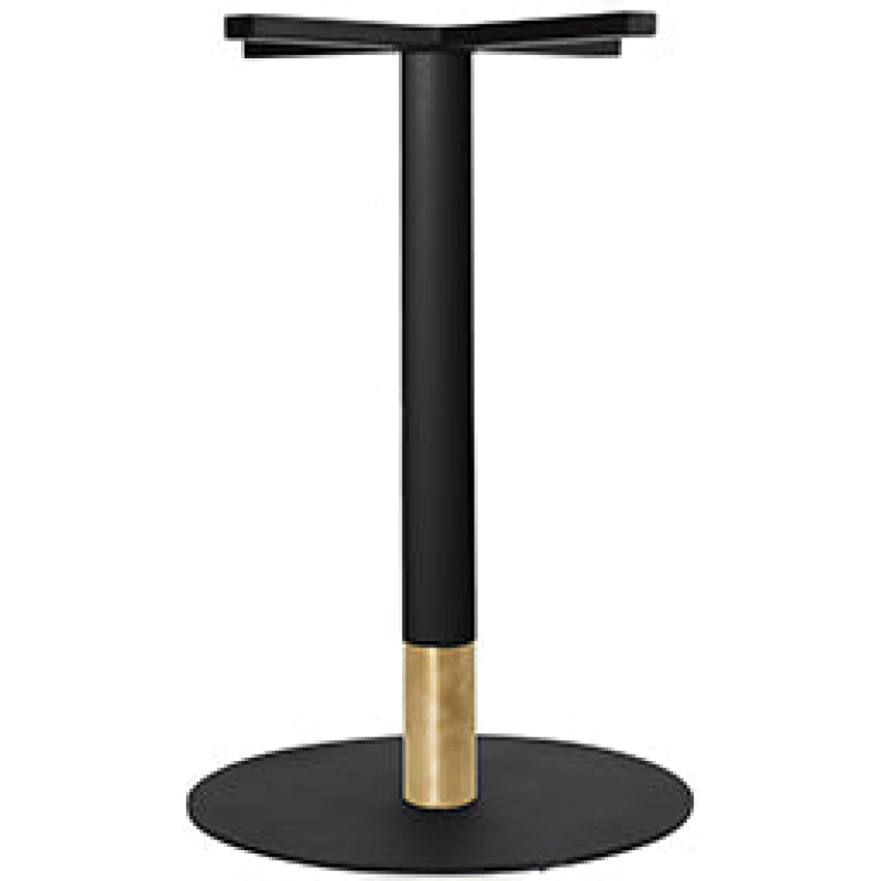 Tivoli Table Base Black + Black Brass Collar 540mm Disc