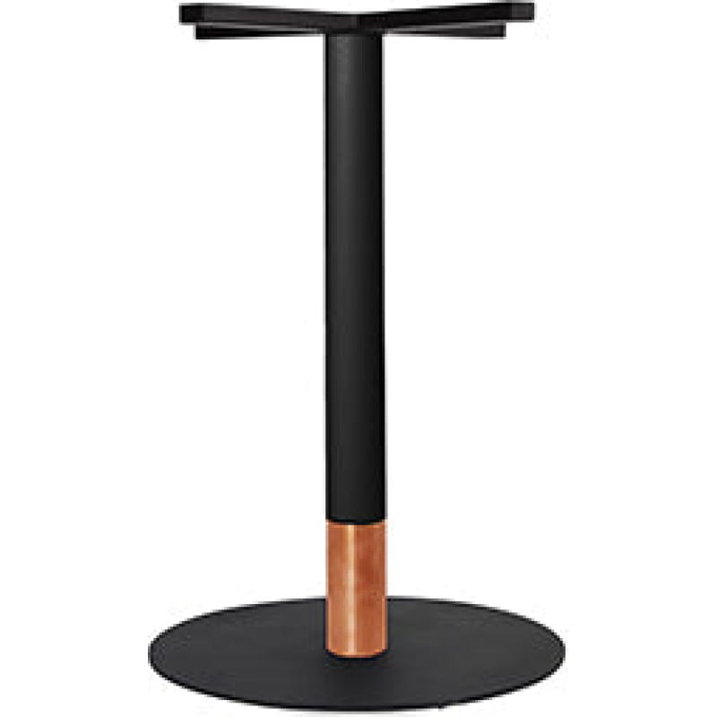 Tivoli Table Base Black + Black Copper Collar 540mm Disc