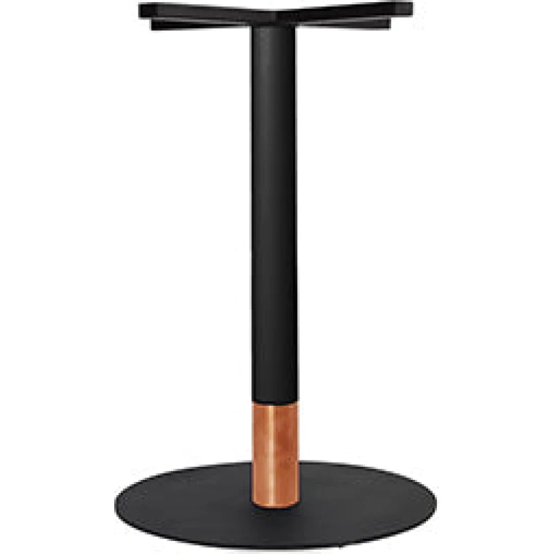 Tivoli Table Base Black + Black Copper Collar 540mm Disc