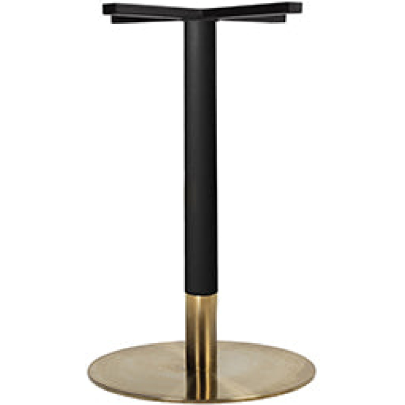 Tivoli Table Base Brass + Black Brass Collar 540mm Disc