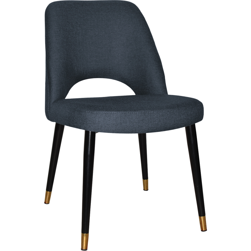 Albury Chair Brass Tip Black Leg