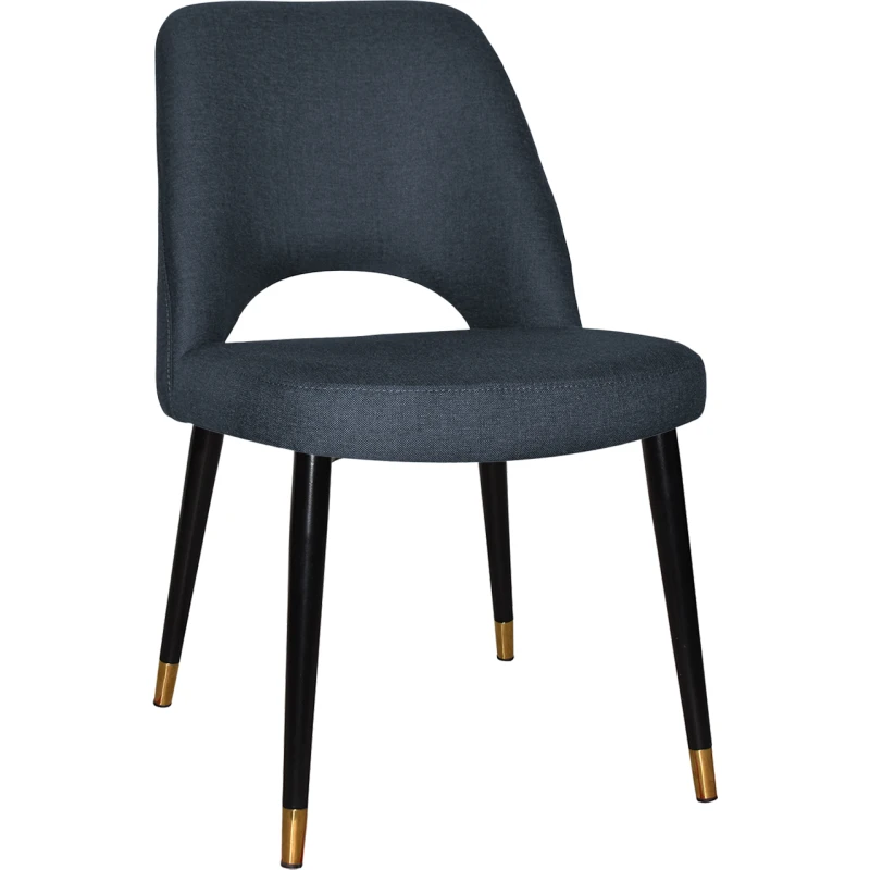 Albury Chair Brass Tip Black Leg