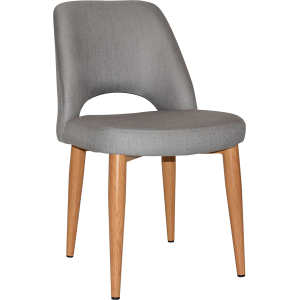 Alternative view of Albury Chair Light Oak Metal Leg