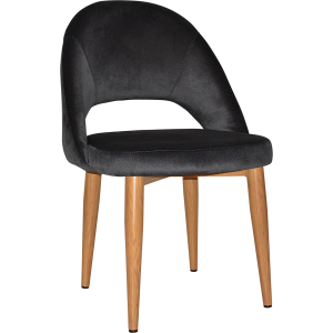 Alternative view of Chevron Chair Oak Metal Leg