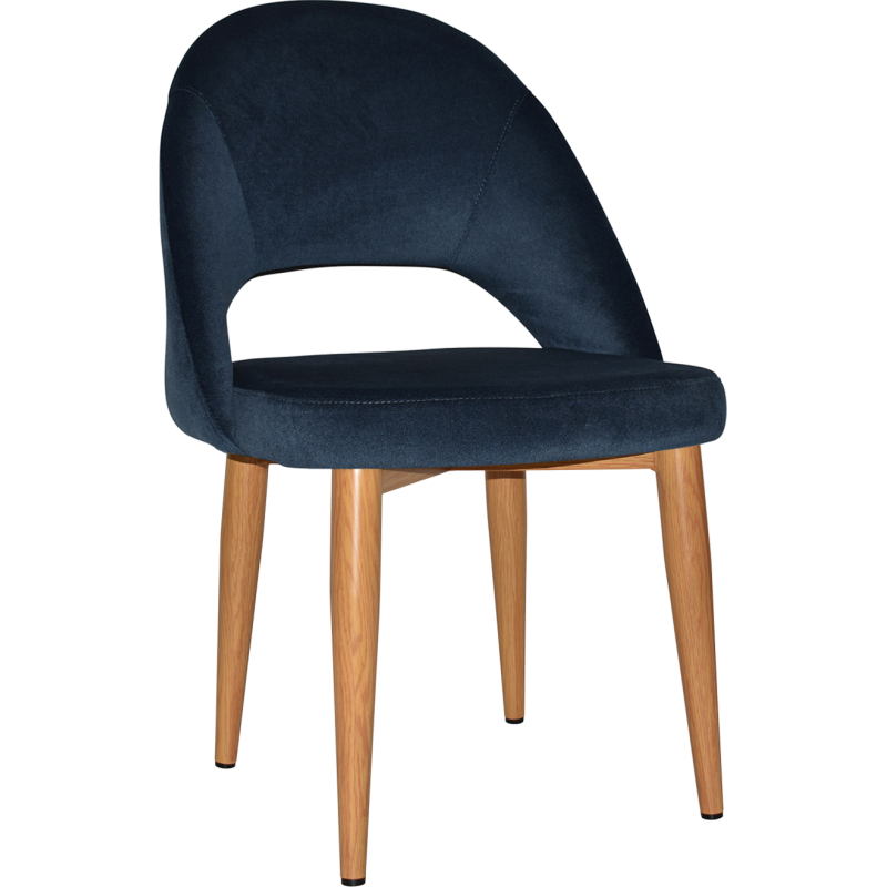 Chevron Chair Oak Metal Leg