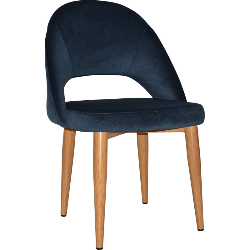 Chevron Chair Oak Metal Leg