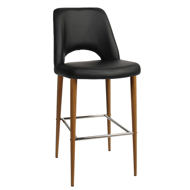 Albury Stool 75cm Light Oak Metal Leg - Image 9