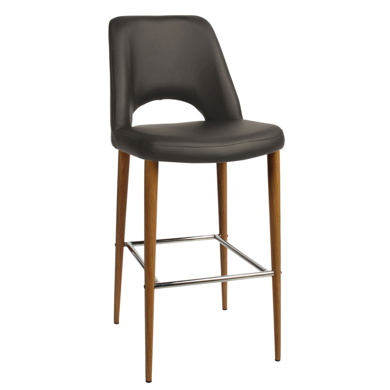Albury Stool 75cm Light Oak Metal Leg - Image 10