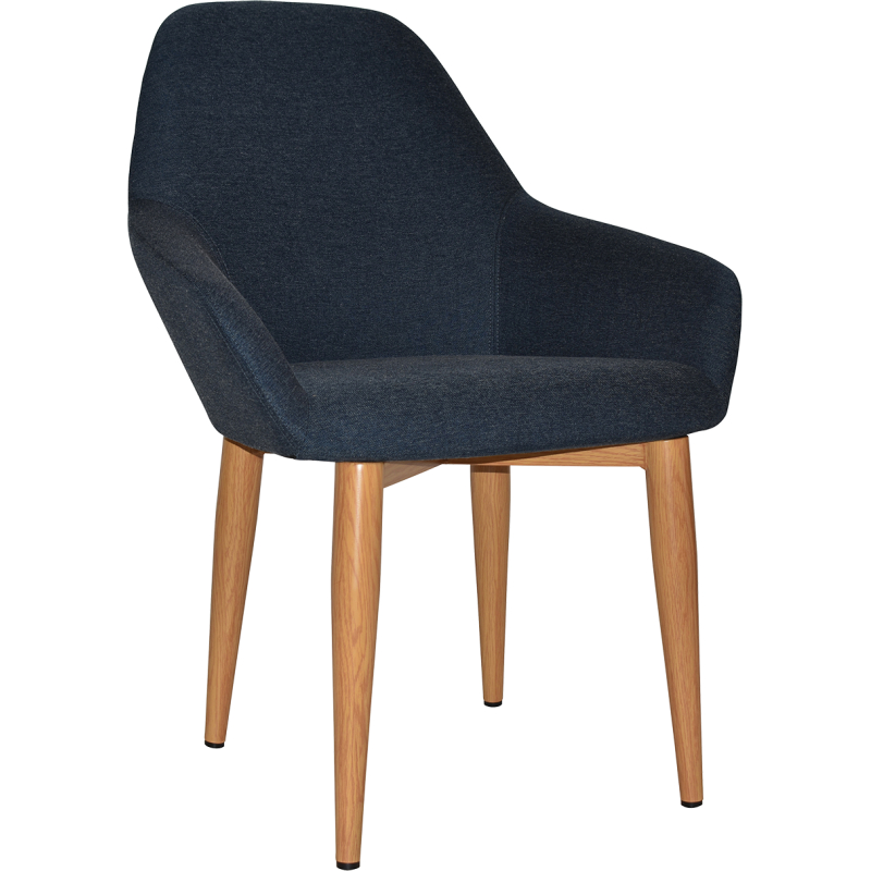 Bronte Tub Chair Light Oak Metal Leg - Image 2