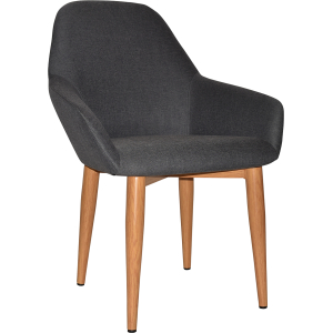 Bronte Tub Chair Light Oak Metal Leg