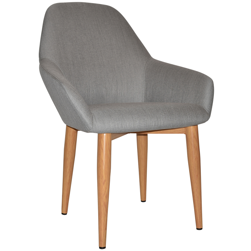 Bronte Tub Chair Light Oak Metal Leg - Image 3