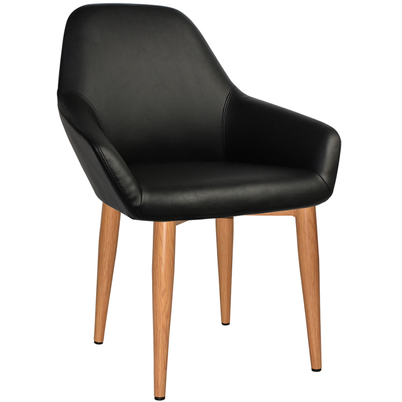 Bronte Tub Chair Light Oak Metal Leg - Image 6