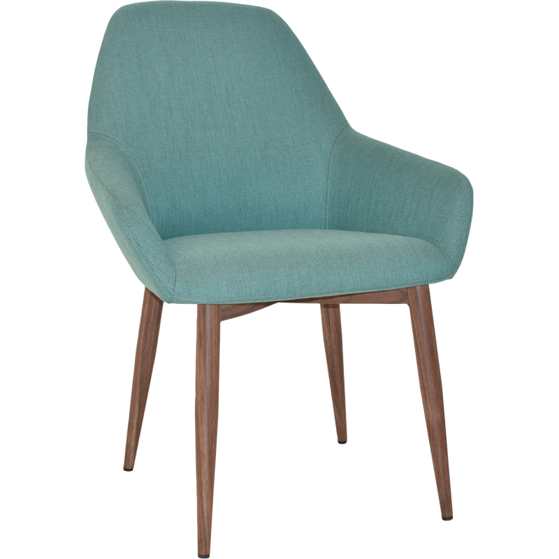 Bronte Tub Chair Light Walnut Metal Leg - Image 12