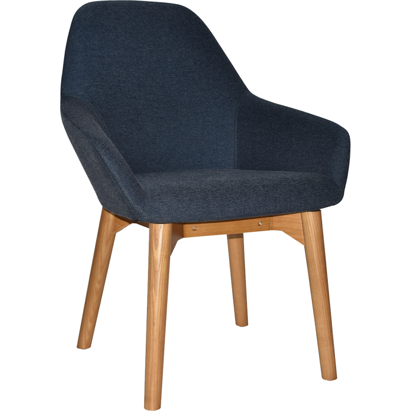 Bronte Tub Chair Light Oak Timber Leg - Image 3