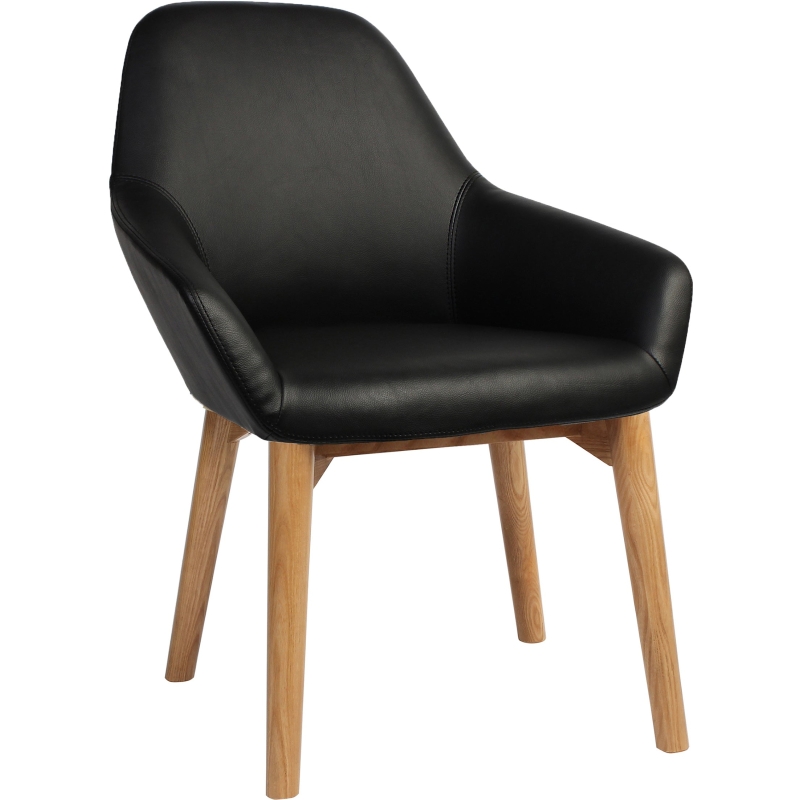 Bronte Tub Chair Light Oak Timber Leg - Image 6