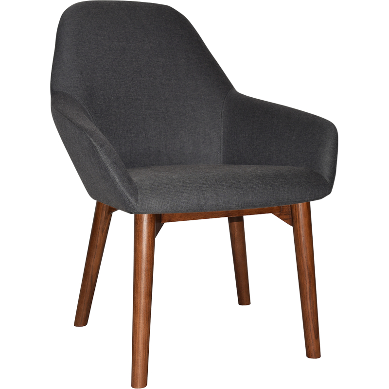 Bronte Tub Chair Walnut Timber Leg - Image 2