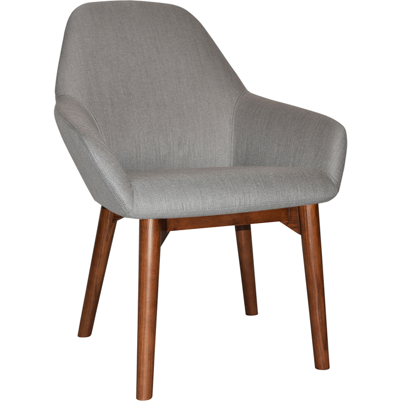 Bronte Tub Chair Walnut Timber Leg