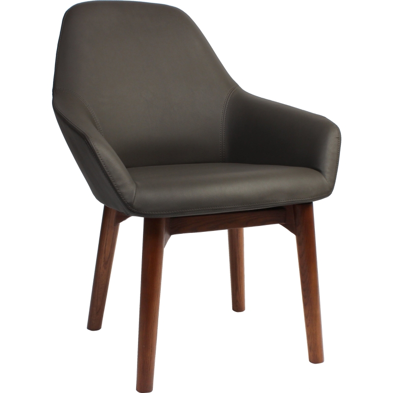 Bronte Tub Chair Walnut Timber Leg - Image 6