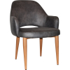 Albury XL Arm Chair Oak Metal Leg - Image 5