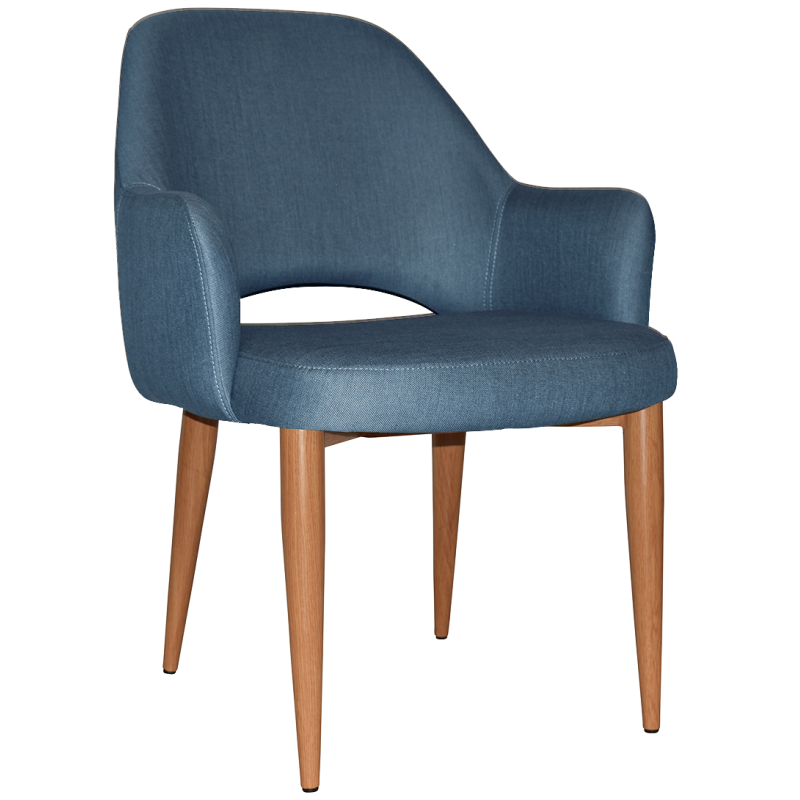 Albury XL Arm Chair Oak Metal Leg - Image 13
