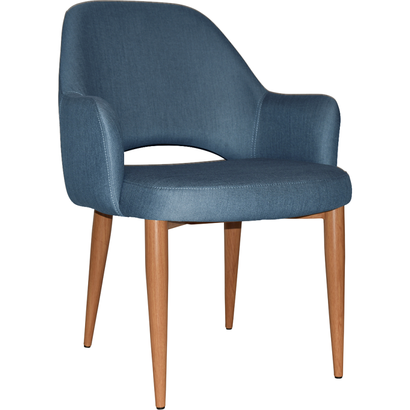 Albury XL Arm Chair Oak Metal Leg - Image 10