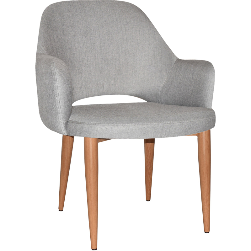 Albury XL Arm Chair Oak Metal Leg - Image 8