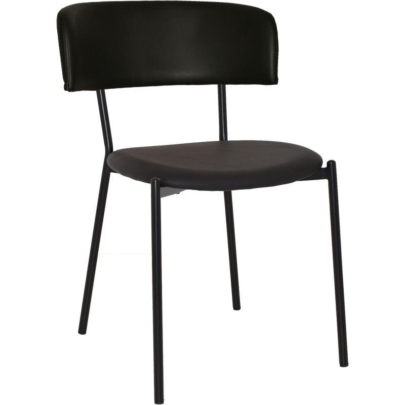 Lugano Chair Black Vinyl