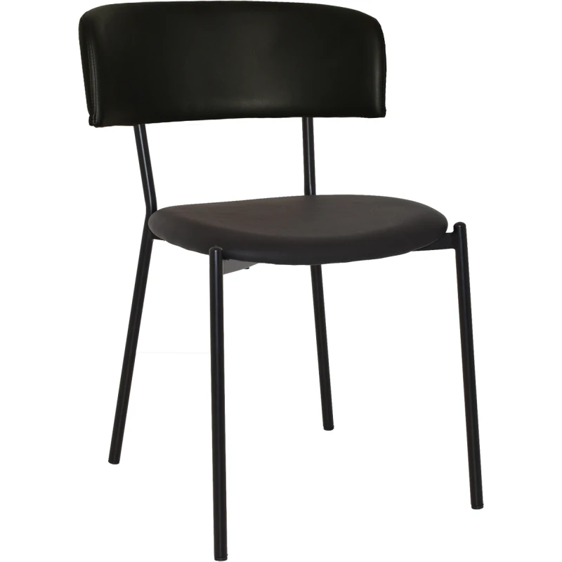 Lugano Chair Black Vinyl