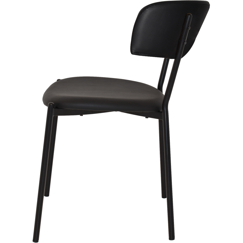 Lugano Chair Black Vinyl - Image 3