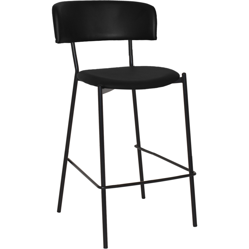 Lugano Stool Black Vinyl