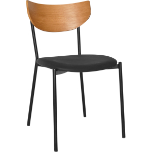 Alternative view of Marco Chair Timber Back Black Vinyl Seat