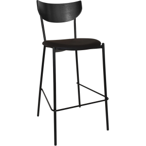 Alternative view of Marco Stool Timber Back Black Vinyl Seat