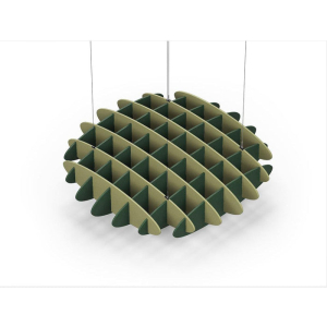 Acoustic Ceiling Sound Trap - 1200mm x 1200mm Round - Banana Green | Dark Green
