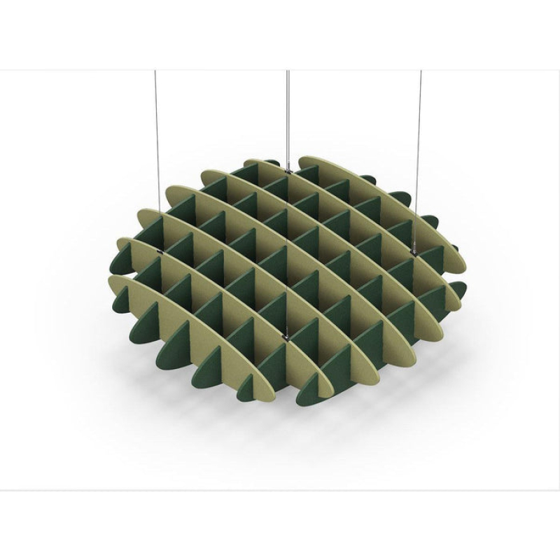 Acoustic Ceiling Sound Trap - 1200mm x 1200mm Round - Banana Green | Dark Green