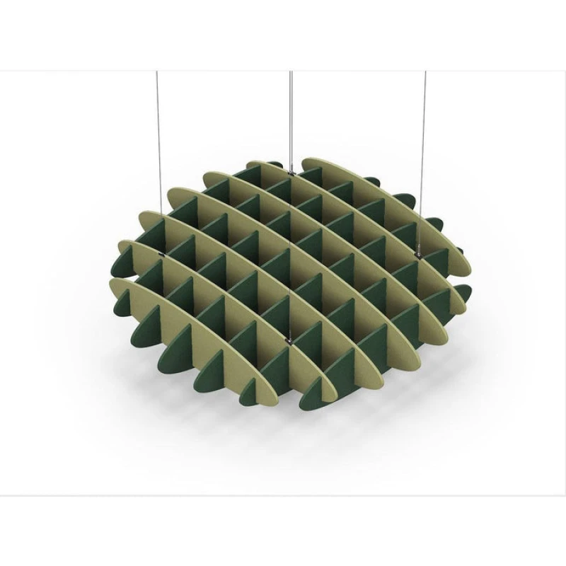 Acoustic Ceiling Sound Trap - 1200mm x 1200mm Round - Banana Green | Dark Green