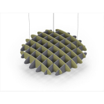 Acoustic Ceiling Sound Trap - 1200mm x 1200mm Round - Banana Green | Grey