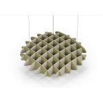 Acoustic Ceiling Sound Trap - 1200mm x 1200mm Round - Banana Green | Natural